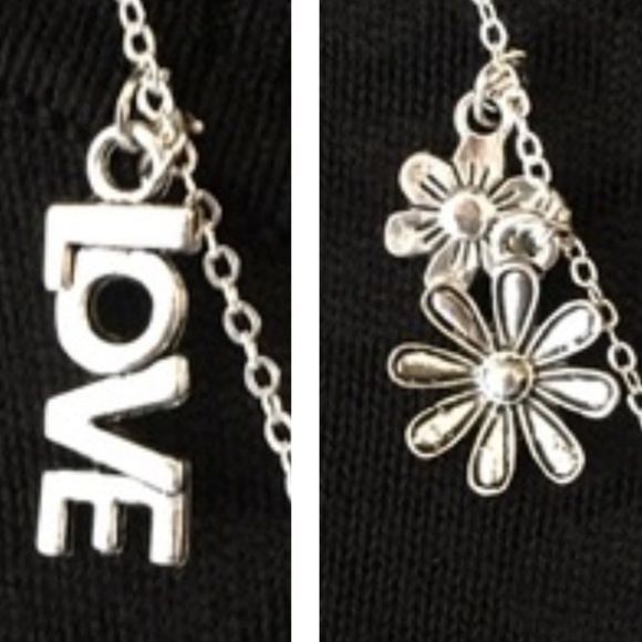 “Groovy Hippie" Handmade 2-Layer Necklace, Flower Power Peace Love Music VW Bug - Picture 3 of 15